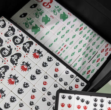 A FFXIV Fish Inspired Mahjong Set